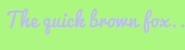 Image with Font Color BDBCF9 and Background Color ACF780
